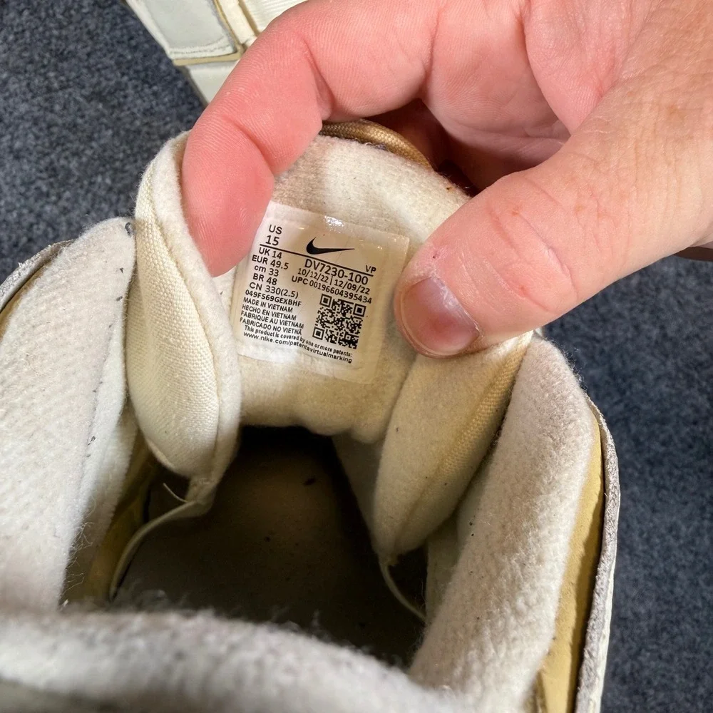 Nike Air More Uptempo 96 Sneakers Mens 15 Coconut Milk DV7230-100 Vintage